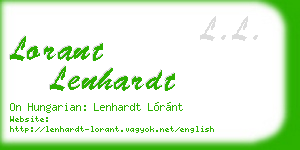 lorant lenhardt business card